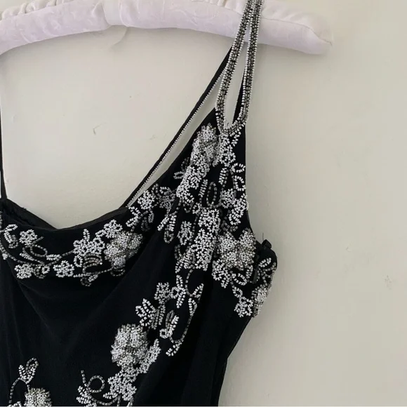 SOLD Stunning Vintage Y2K Asymmetrical Beaded Dress Cache Sz 6 - Picture 3 of 16